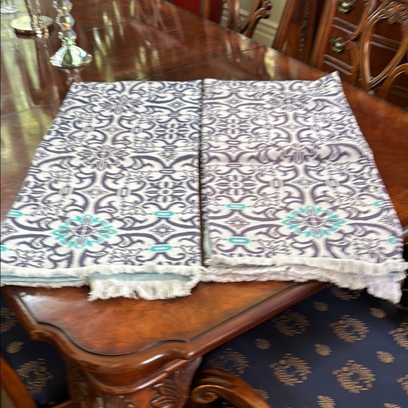 Gray and Teal Patterned  Beach towels by Bianca.  Made in Portugal. - Picture 1 of 1